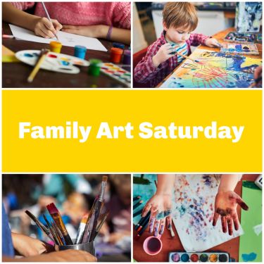 Looking for a fun family weekend activity? Join us for Family Art Saturday (yep, every Saturday) for fun activities. We'll take the mess, you take the fun! Activities run from 1pm - 4pm.
